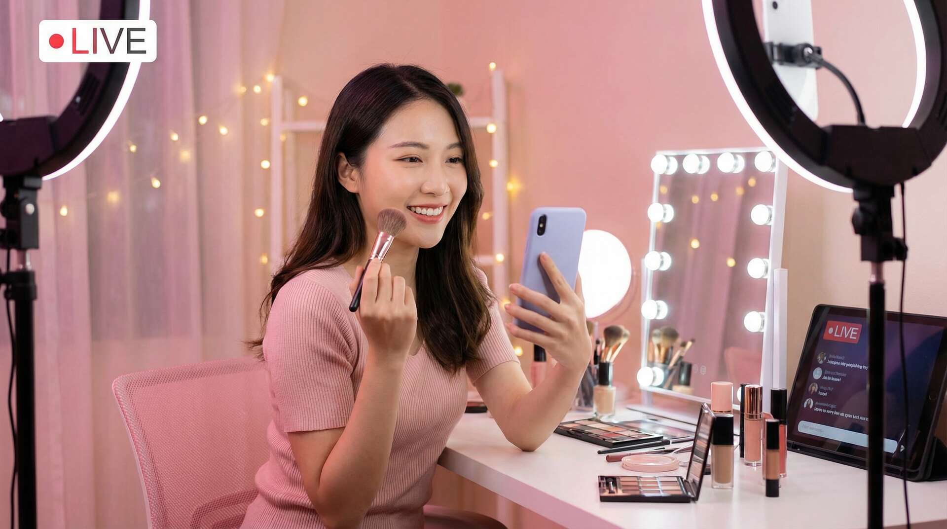 泡在我家的辣妹美妆视频教程